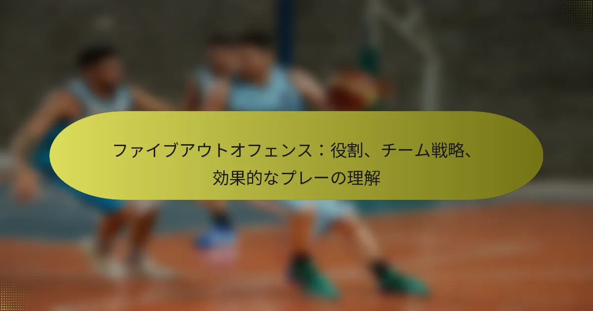 ファイブアウトオフェンス：役割、チーム戦略、効果的なプレーの理解