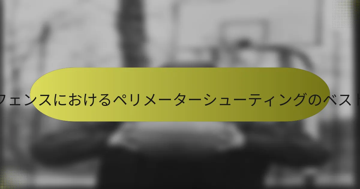 ファイブアウトオフェンスにおけるペリメーターシューティングのベストプラクティスは？